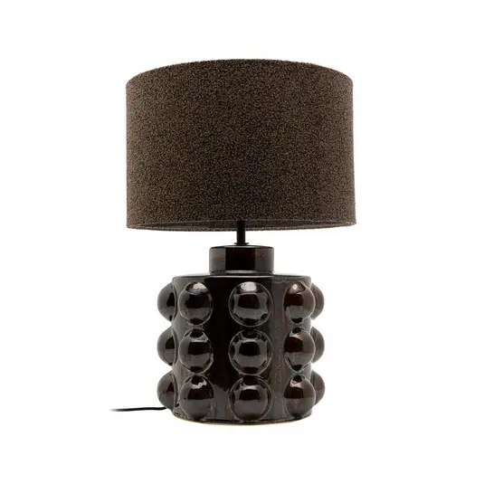 Economico Lampada da tavolo KARE Calamaro, marrone, porcellana, 58 cm, E27, E27