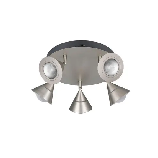 Promozione Faretto da soffitto a LED Romeo, Ø 30 cm, color nichel, a 5 luci.