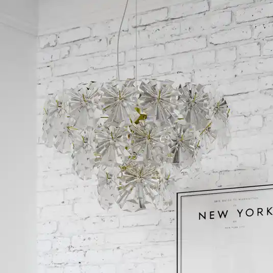 Lampada a sospensione Lorraine di By Rydens, Ø 52 cm, trasparente Subito Disponibile