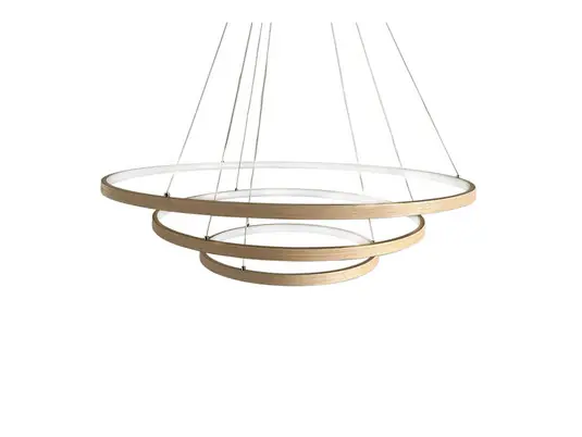 Promozione Lampada LED a sospensione Trione di By Rydens, naturale, Ø 80 cm, legno