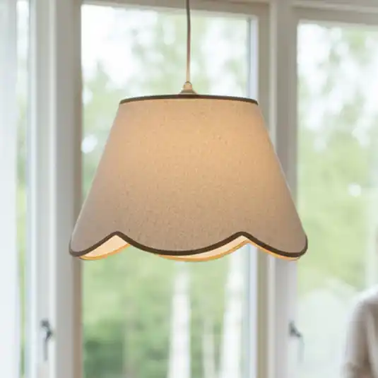 Offerta Speciale PR Home Lampada a sospensione Nell, beige, Ø 35 cm, E27, tessuto
