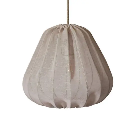 PR Home Lampada a sospensione Sienna, beige, altezza 35 cm, tessuto Soddisfatti O Rimborsati
