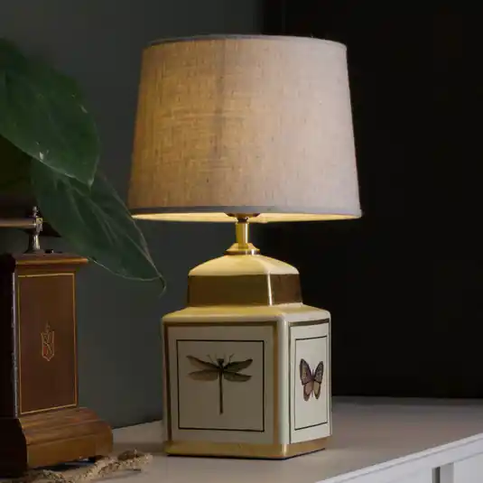 Scelto Dai Clienti PR Home Lampada da tavolo Lucca, sabbia, altezza 45 cm, ceramica