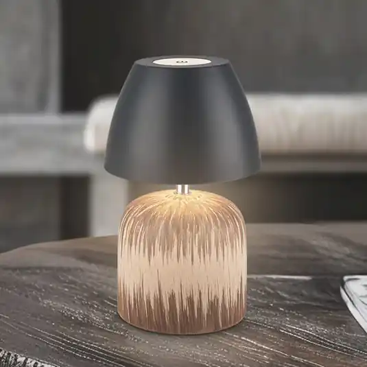 Compra Adesso Lampada LED da tavolo a batteria Brilo unplugged Cera, antracite, 22 cm