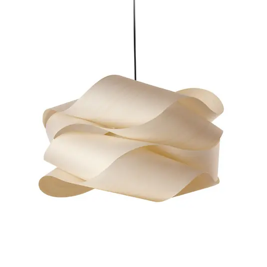 LZF Lampada a sospensione Link, color avorio/nichel Ø 46 cm Legno Di Tendenza