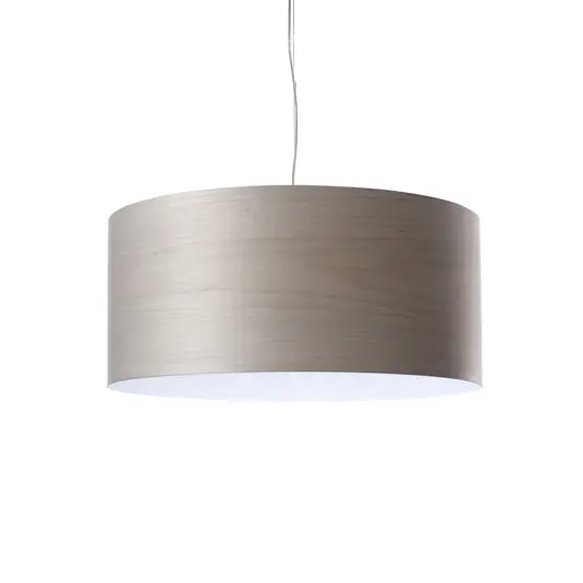 Di Tendenza LZF lampada LED a sospensione Gea, grigio, Ø 42 cm, legno