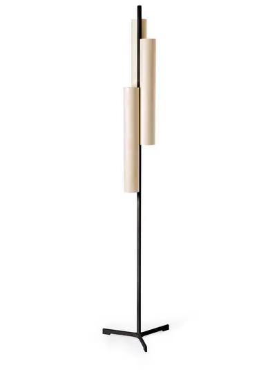 Must-Have LZF lampada LED da pavimento Black Note nero/avorio 188 cm a 3 luci.