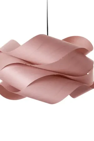 Prezzo Di Fabbrica LZF Lampada a sospensione Link, rosa chiaro/color nichel, Ø 69 cm, legno