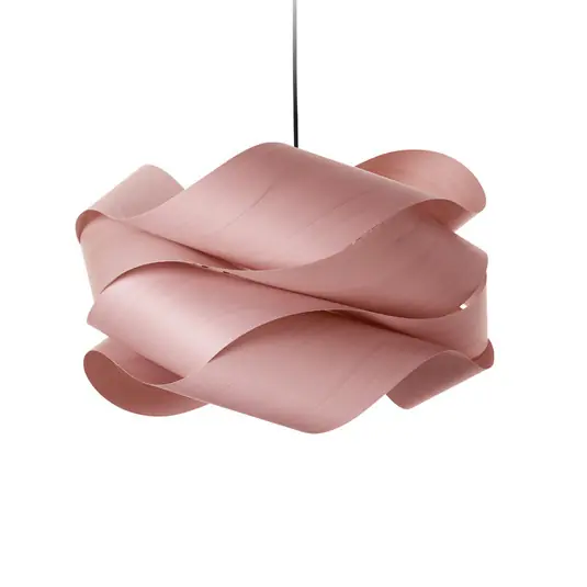 Prezzo Di Fabbrica LZF Lampada a sospensione Link, rosa chiaro/color nichel, Ø 69 cm, legno