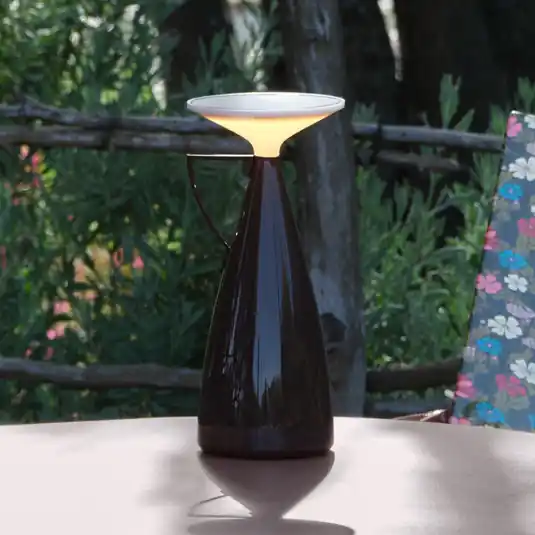 Lampada da tavolo a LED ricaricabile Kartell Camomille, rosso scuro, dimmerabile Pagamento Sicuro