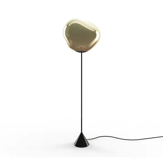 Offerta Speciale Tom Dixon Lampada LED da pavimento Melt Cone Slim, bronzo, alimentatore