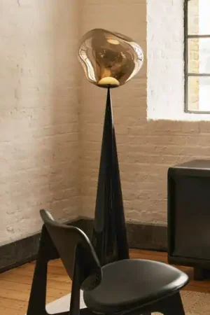 Lampada LED da pavimento Tom Dixon Melt Cone Flat, color bronzo, 175 cm Soddisfatti O Rimborsati