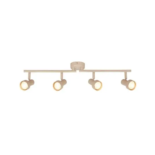 Faretto da soffitto Tapp, beige, lunghezza 61 cm, a 4 luci, metallo GU10 Offerta Speciale