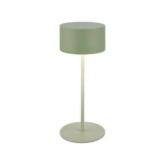 Lampada da tavolo LED ricaricabile Kira, verde, altezza 19 cm, IP44, touchdim Prezzo Basso