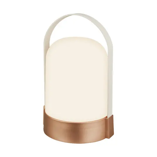 Sconto lampada da tavolo LED ricaricabile ASA BIG, bronzo/bianco, altezza 24 cm, IP44