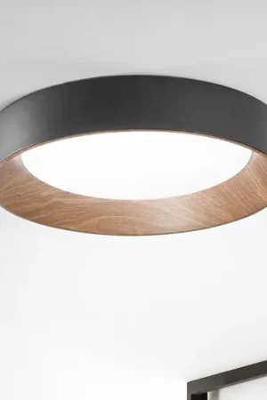 Plafoniera LED Arka, Ø 50 cm, nero, metallo, CCT Pagamento Sicuro