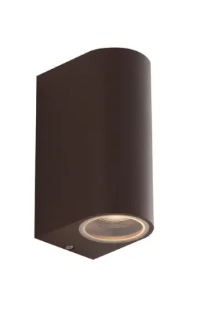 Acquista Ora Applique da esterno One, color bronzo, altezza 13 cm, IP54, a 2 luci.
