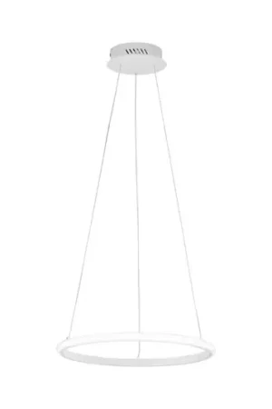 Lampada LED a sospensione a sospensione Axis, Ø 40 cm, bianca, metallo, CCT Spedito Oggi