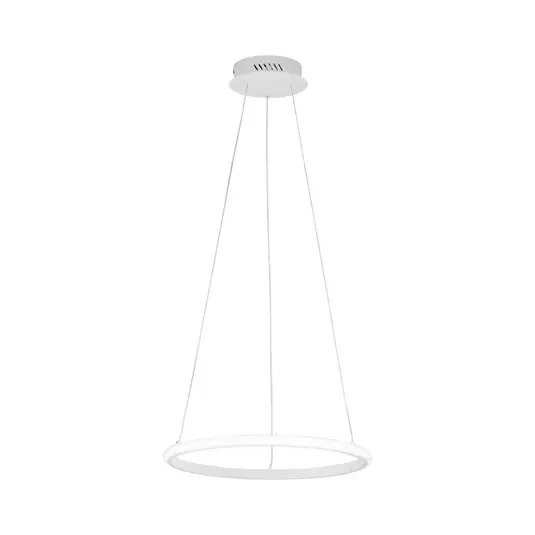 Lampada LED a sospensione a sospensione Axis, Ø 40 cm, bianca, metallo, CCT Spedito Oggi
