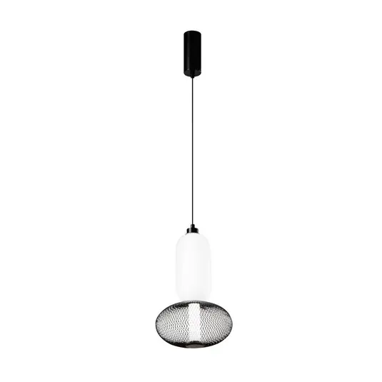 Economico Lampada LED a sospensione INKAS, altezza 41 cm, nero, vetro/metallo, CCT