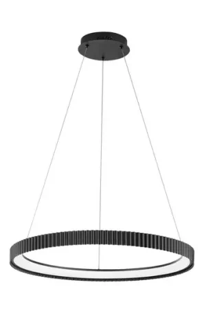 Lampada LED a sospensione Niike, nera, Ø 70 cm, metallo, CCT Offerta Lampo