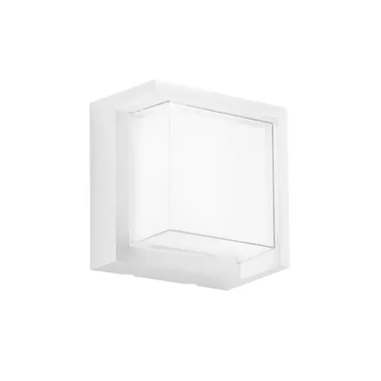 Applique da esterni LED BLOCK, bianca, larghezza 16 cm Plastica, CCT Ordina Subito