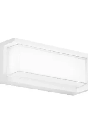 Nuovo Arrivo Applique da esterni LED BLOCK, bianca, larghezza 32 cm Plastica, CCT
