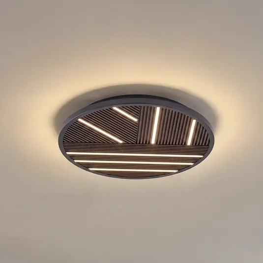 Must-Have Lucande Plafoniera LED Orven, legno, Ø 50 cm, dimmerabile