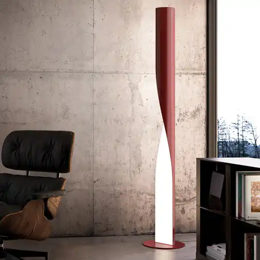 kdln piantana LED Evita, rossa, altezza 190 cm, dimmerabile Consegna Rapida
