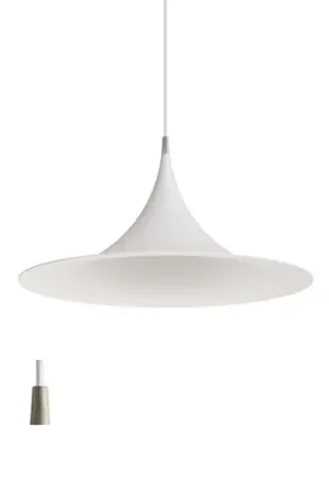 Consegna Rapida Lampada a sospensione Morgana, bianco/nichel, metallo, Ø 48 cm, E27
