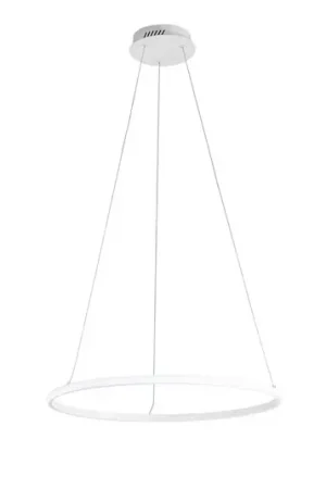 Lampada LED a sospensione Axis, Ø 60 cm, bianca, metallo, CCT Super Prezzo