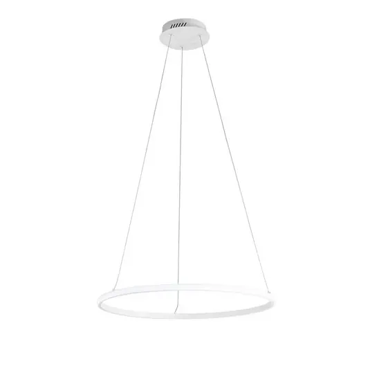 Lampada LED a sospensione Axis, Ø 60 cm, bianca, metallo, CCT Super Prezzo