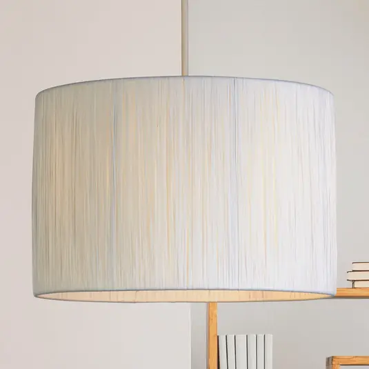 Super Prezzo Lampada a sospensione Morianna, bianco, tessuto intrecciato, Ø 30 cm, E27
