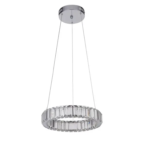 Lampada LED a sospensione Filumena, grigio/trasparente, metallo/vetro, Ø 35 cm Offerta Speciale