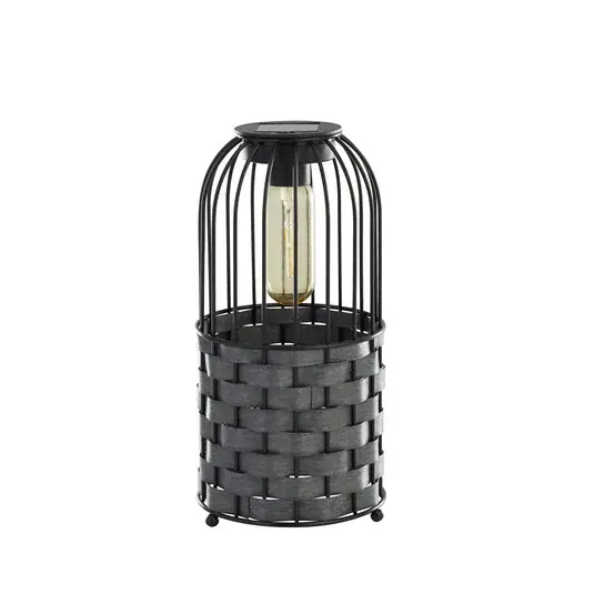 Lampada LED per terrazza Tahoa, 26 cm, grigio, rattan, IP44 Offerta Speciale