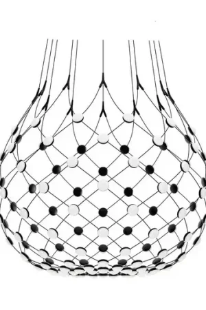 Lampada a sospensione Luceplan Mesh Wireless, Ø 100 cm, 4 m, Bluetooth Spedito Oggi