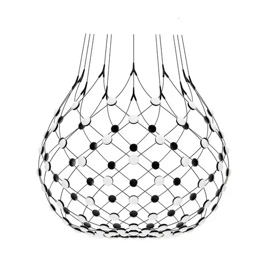 Lampada a sospensione Luceplan Mesh Wireless, Ø 100 cm, 4 m, Bluetooth Spedito Oggi