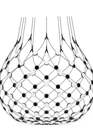 Lampada a sospensione Luceplan Mesh Wireless, Ø 100 cm, 5 m, Bluetooth Pagamento Sicuro