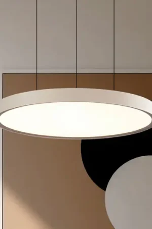 Lampada LED a sospensione Denver, Ø 49 cm, color beige, metallo Esclusivo