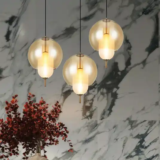 lampada LED a sospensione Adol, grigio fumo, Ø 25 cm, vetro A Buon Prezzo