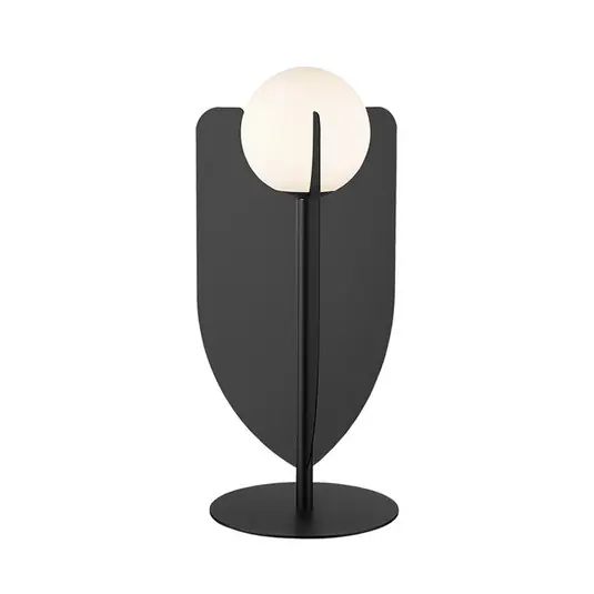 Prezzo Basso Lampada da tavolo Fedora, altezza 42 cm, nera, metallo/vetro