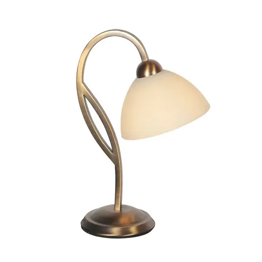 Ultimissimo Modello Lampada da tavolo Anthea, bronzo, crema, metallo, vetro, E27