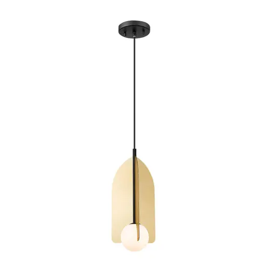 Lampada a sospensione Fedora, Ø 22 cm, color oro, metallo/vetro Novità