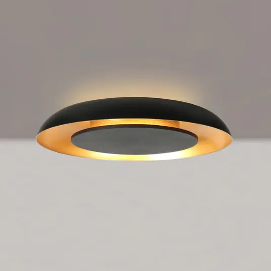 Prezzo Conveniente Plafoniera LED Golden Veil, nero/oro, dimmerabile, metallo