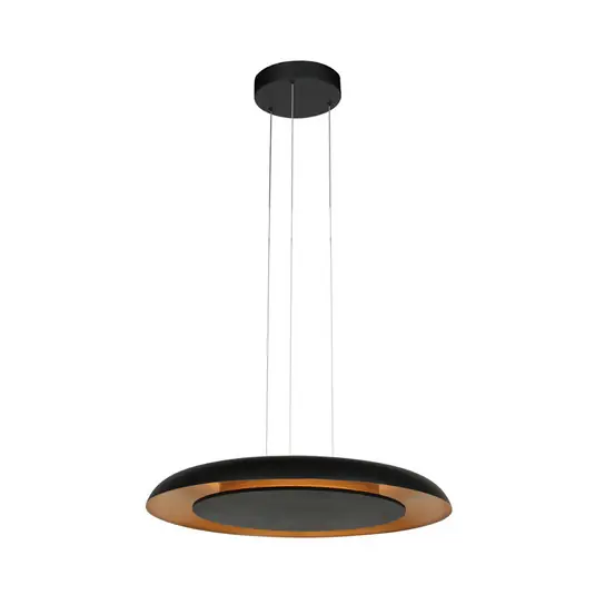 Lampada LED a sospensione Golden Veil, nero/oro, dimmerabile, metallo Prezzo Ridotto