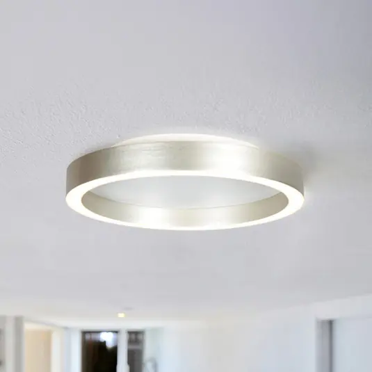 Plafoniera LED Ringlux grigio acciaio, Ø 30 cm, metallo, 2.700 K Offerta Lampo