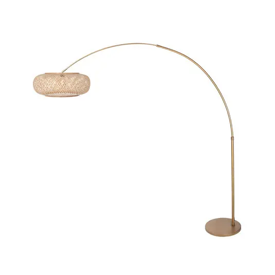 Lampada ad arco Sparkled Light, color bronzo, bambù, E27 Esclusivo
