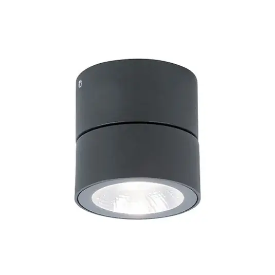 Ultima Occasione Faretto da soffitto LED esterno Andria, grigio scuro, Ø 9 cm, metallo