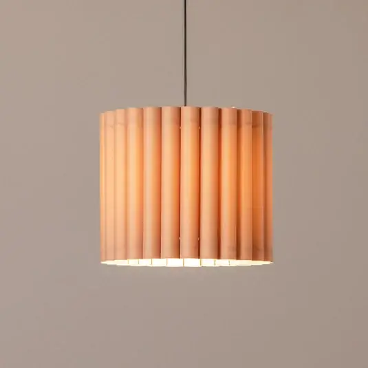 Lampada a sospensione Aria, cappuccino, microfibra, E27 Saldi