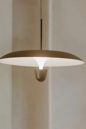 New Works lampada LED a sospensione a sospensione Kantarell, Ø 55 cm, nera Prezzo Di Fabbrica